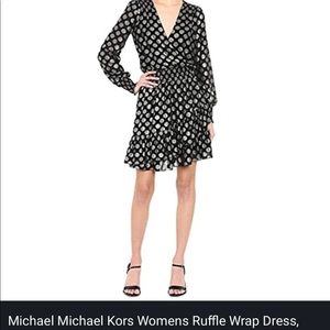 Michael Kors Long Sleeve V- Neck Dress